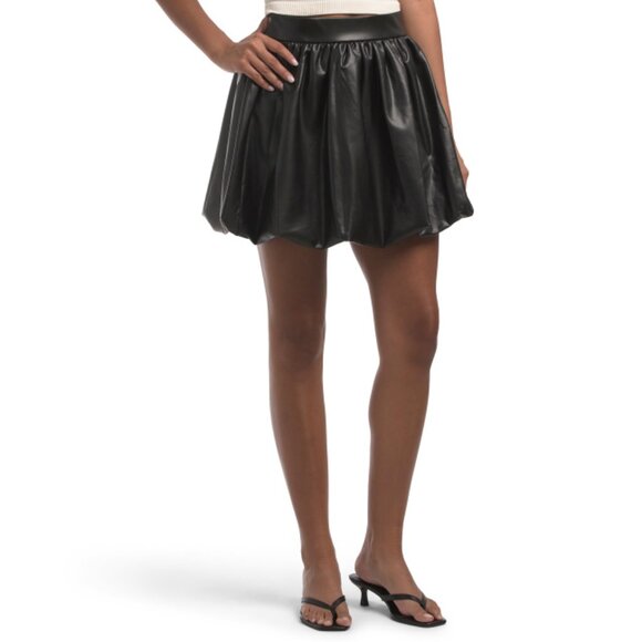 KENNETH COLE Black Pull On Bubble Hem Mini Skirt - Picture 1 of 2